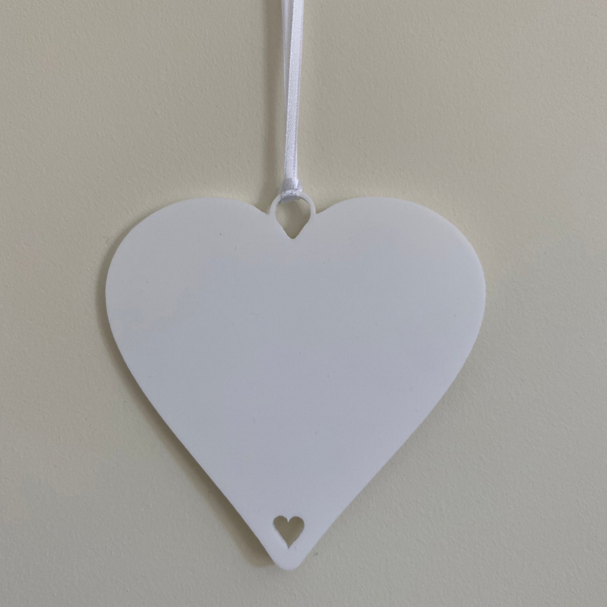 Personalised Botanical Leaves Hanging Plaque Gift for Her - 10cm Heart