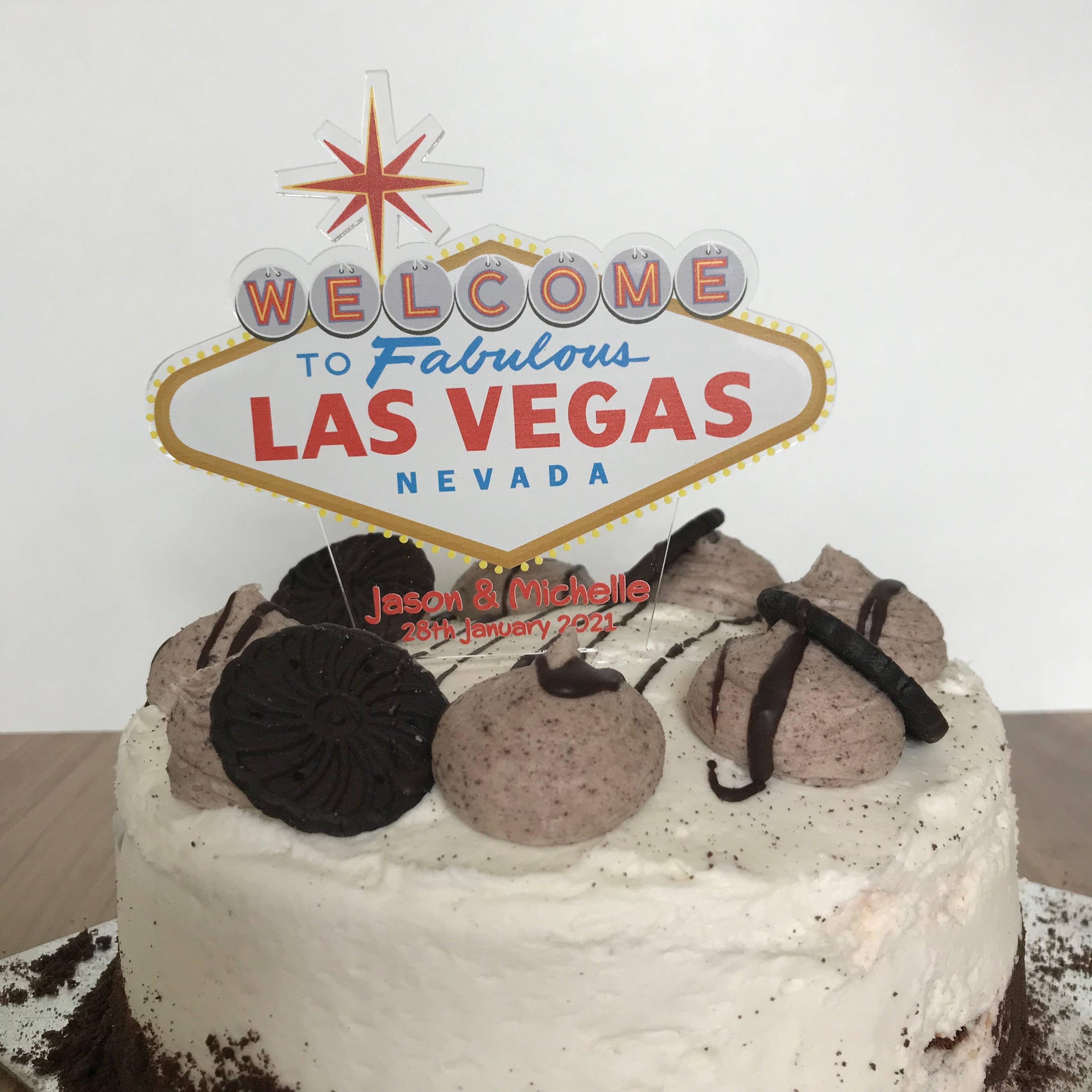 Casino Birthday Cake Topper - Las Vegas Themed Age / Number Party Decoration
