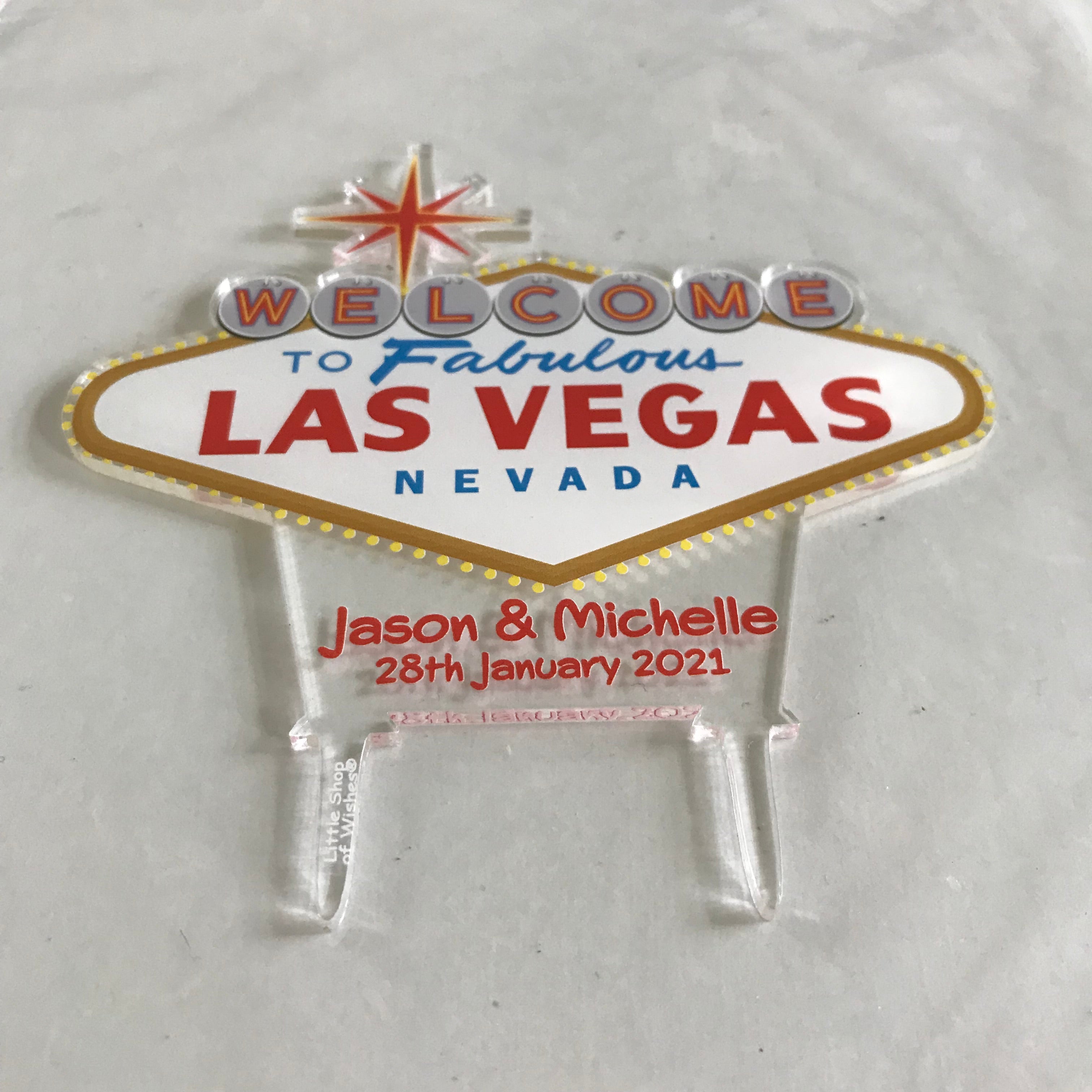 Casino Birthday Cake Topper - Las Vegas Themed Age / Number Party Decoration