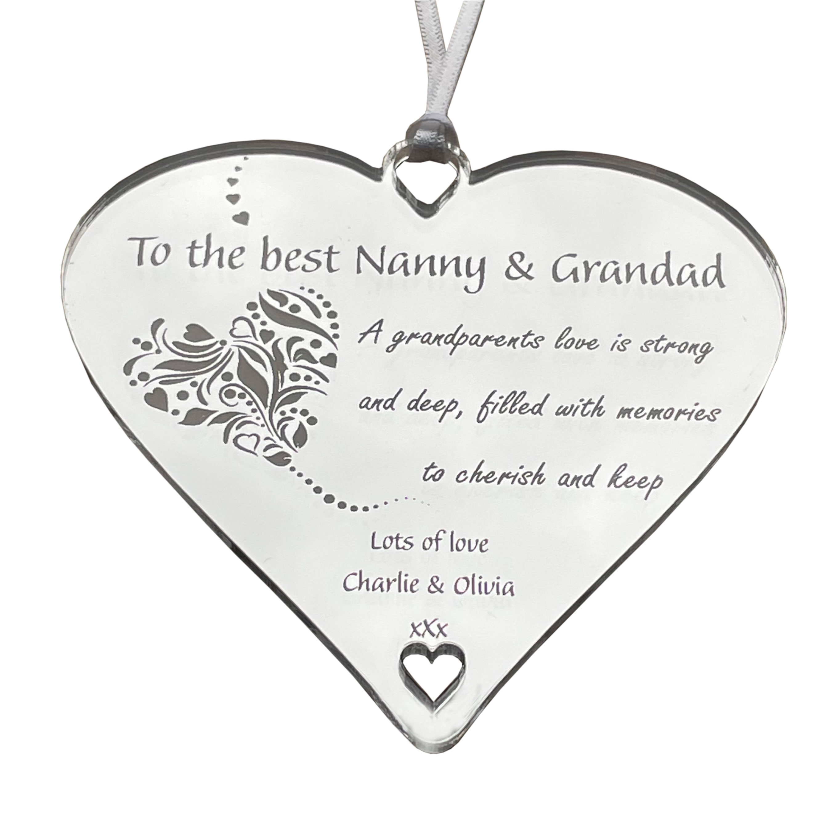 Personalised Gifts for Grandparents - 10cm Poem Heart