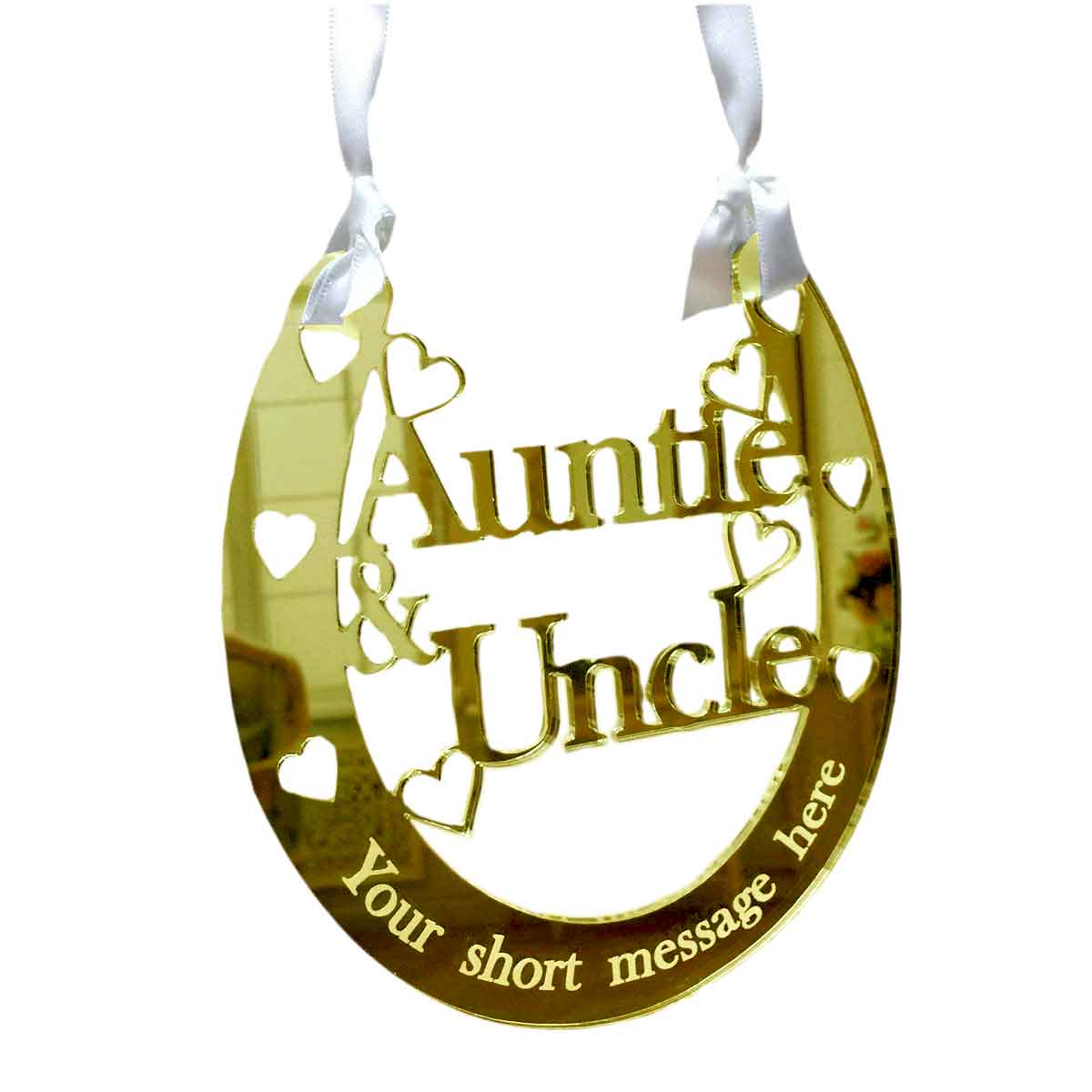 Auntie & Uncle Wedding Horseshoe Personalised Anniversary Gift