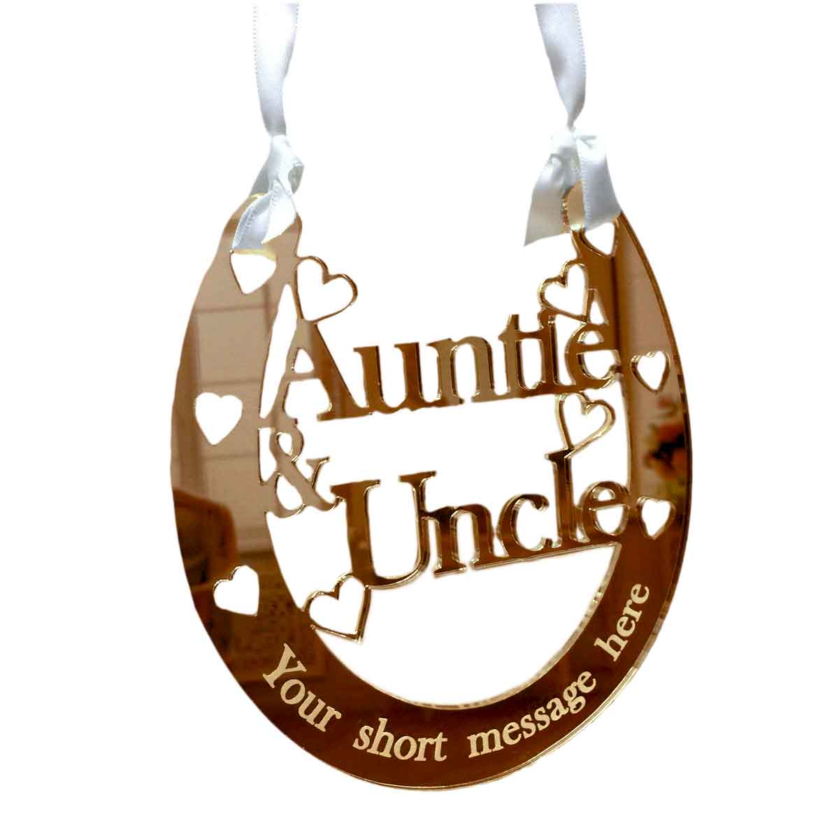 Auntie & Uncle Wedding Horseshoe Personalised Anniversary Gift