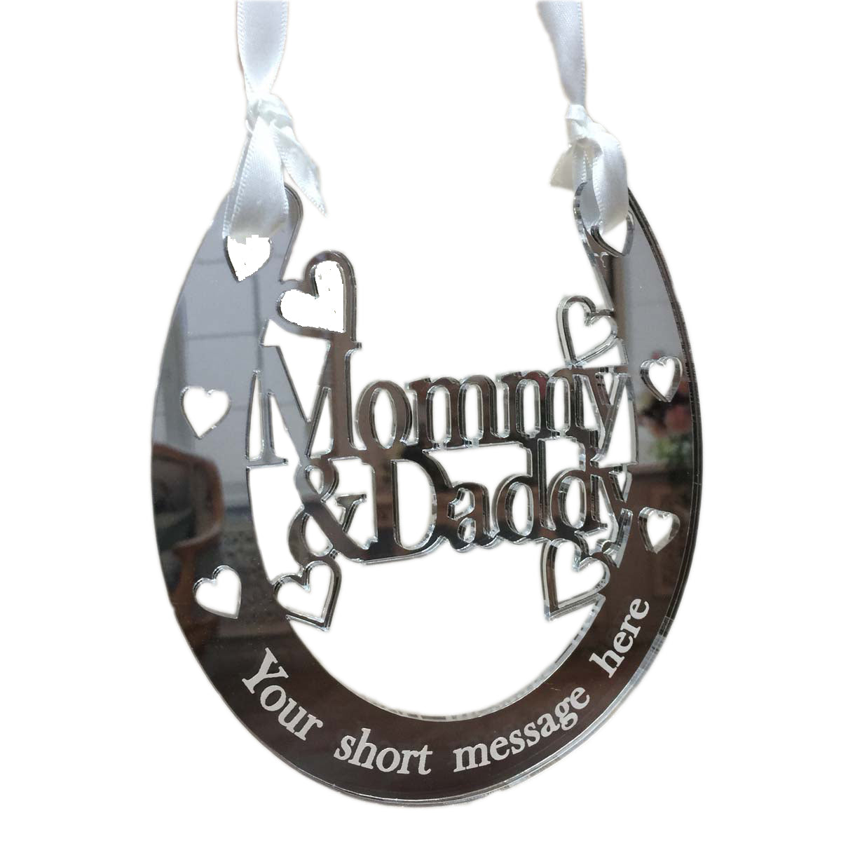 Mommy & Daddy Wedding Horseshoe Personalised Anniversary Gift
