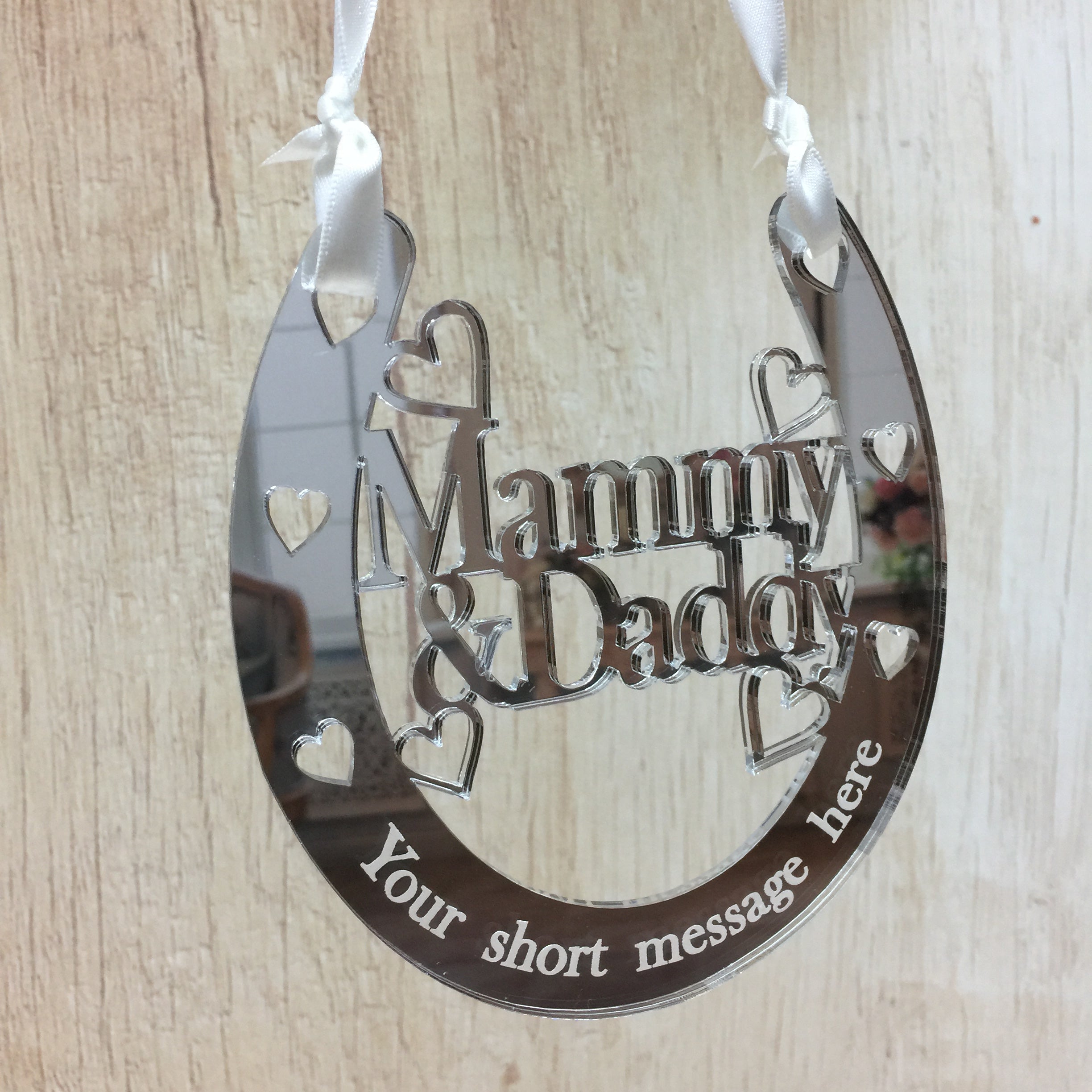 Mammy & Daddy Wedding Horseshoe Personalised Anniversary Gift