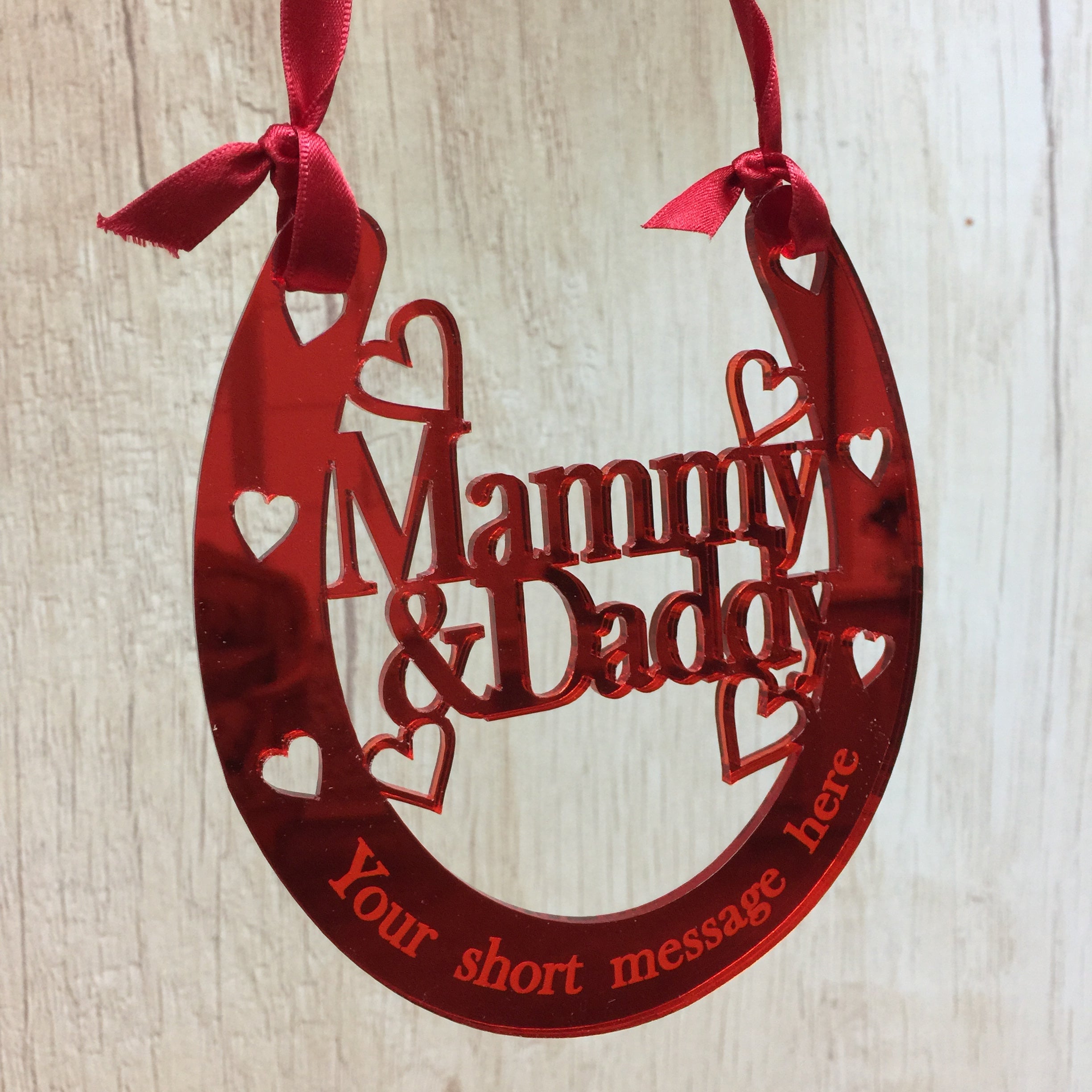 Mammy & Daddy Wedding Horseshoe Personalised Anniversary Gift