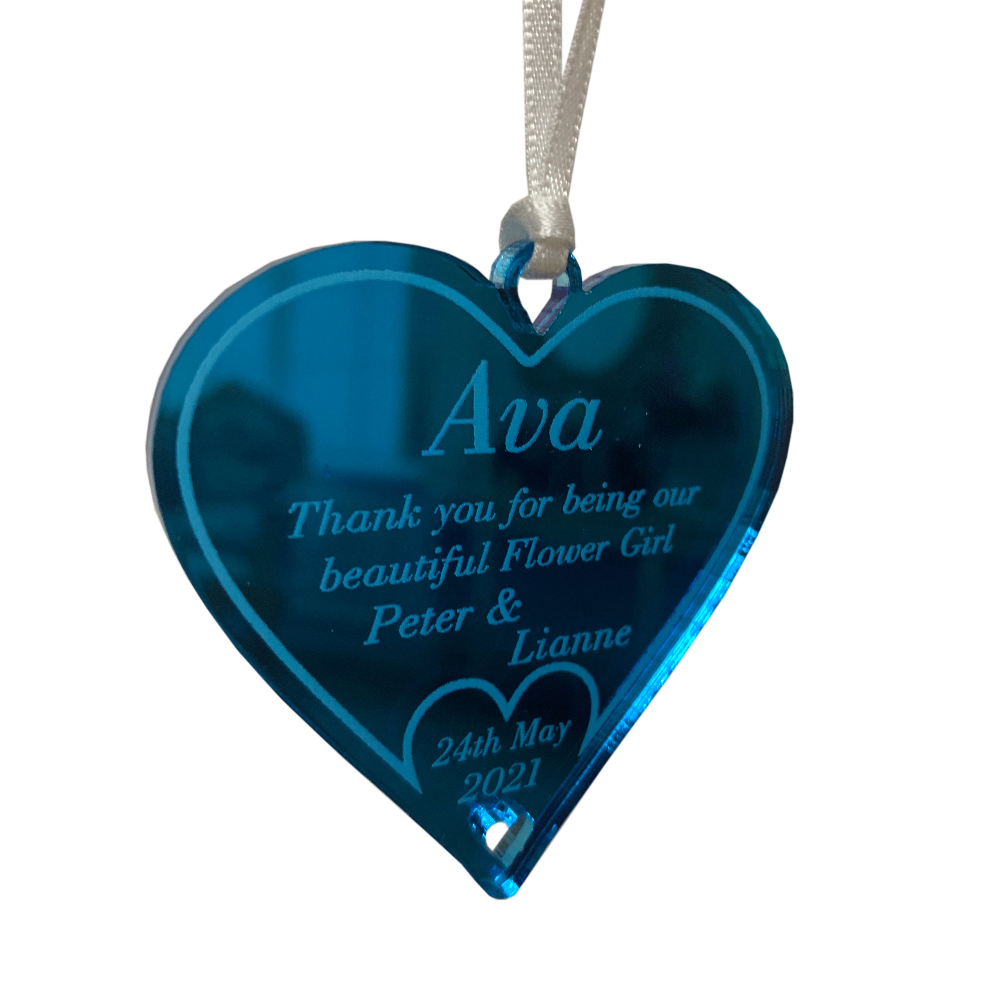 Personalised Thank you for being my Bridesmaid | Maid of Honour | Flower Girl - 10cm Heart