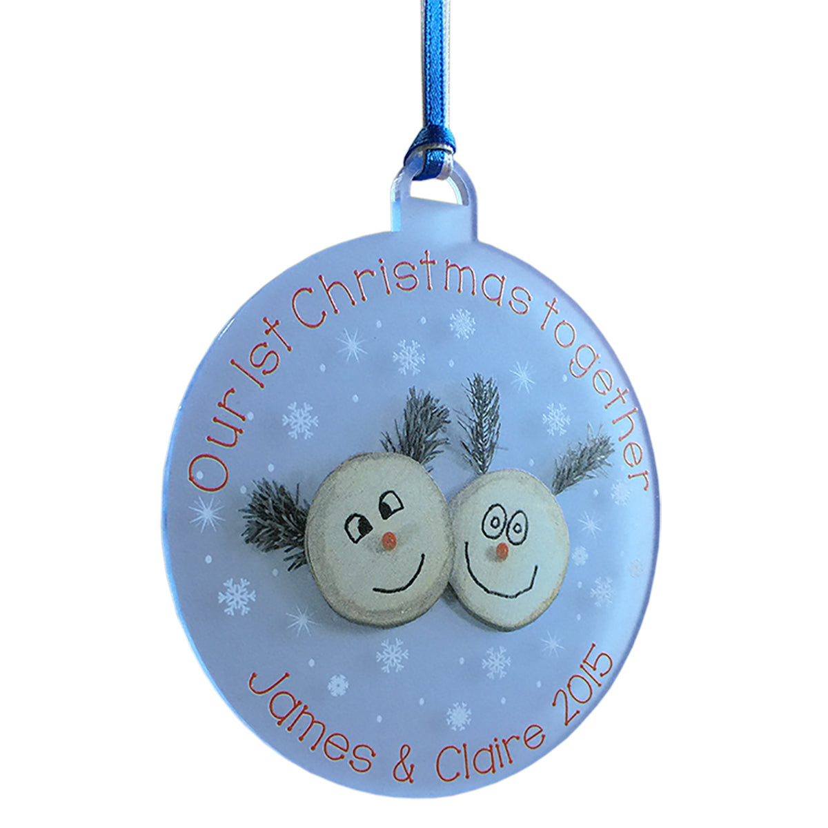Couples First Christmas Together Personalised 2023 Bauble Tree Hanging Decoration