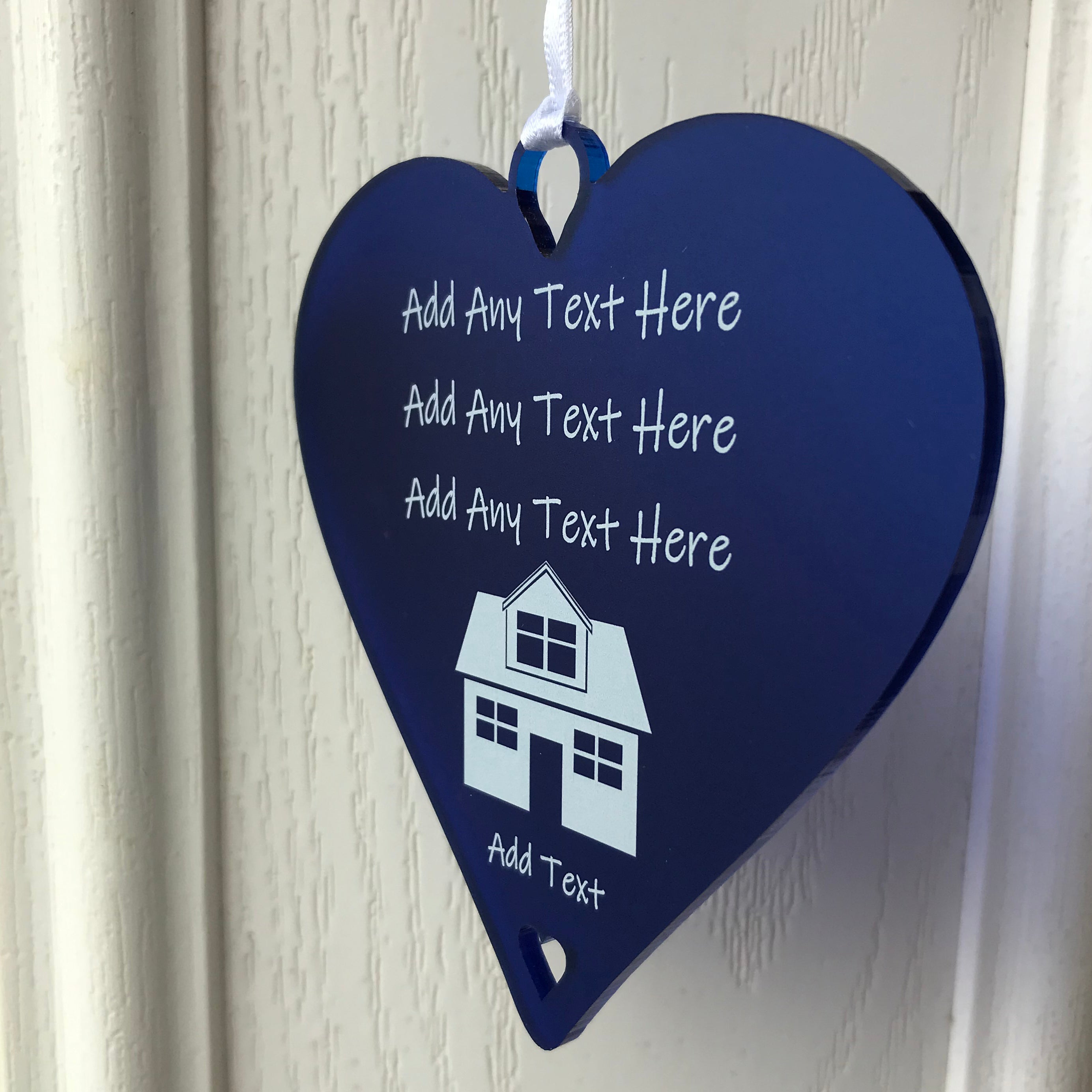 New Home Housewarming Gift Personalised Hanging Keepsake - 10cm Heart