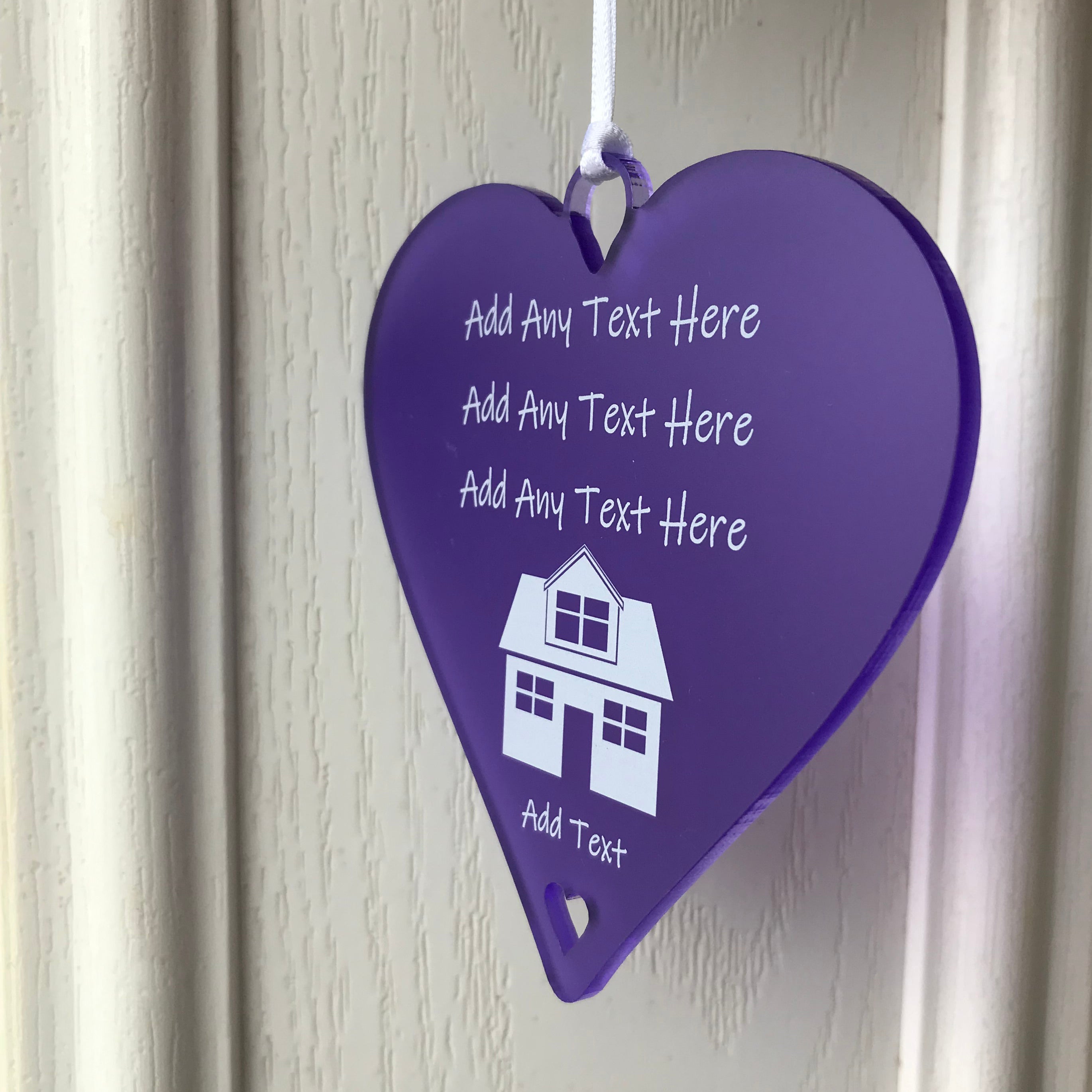 New Home Housewarming Gift Personalised Hanging Keepsake - 10cm Heart