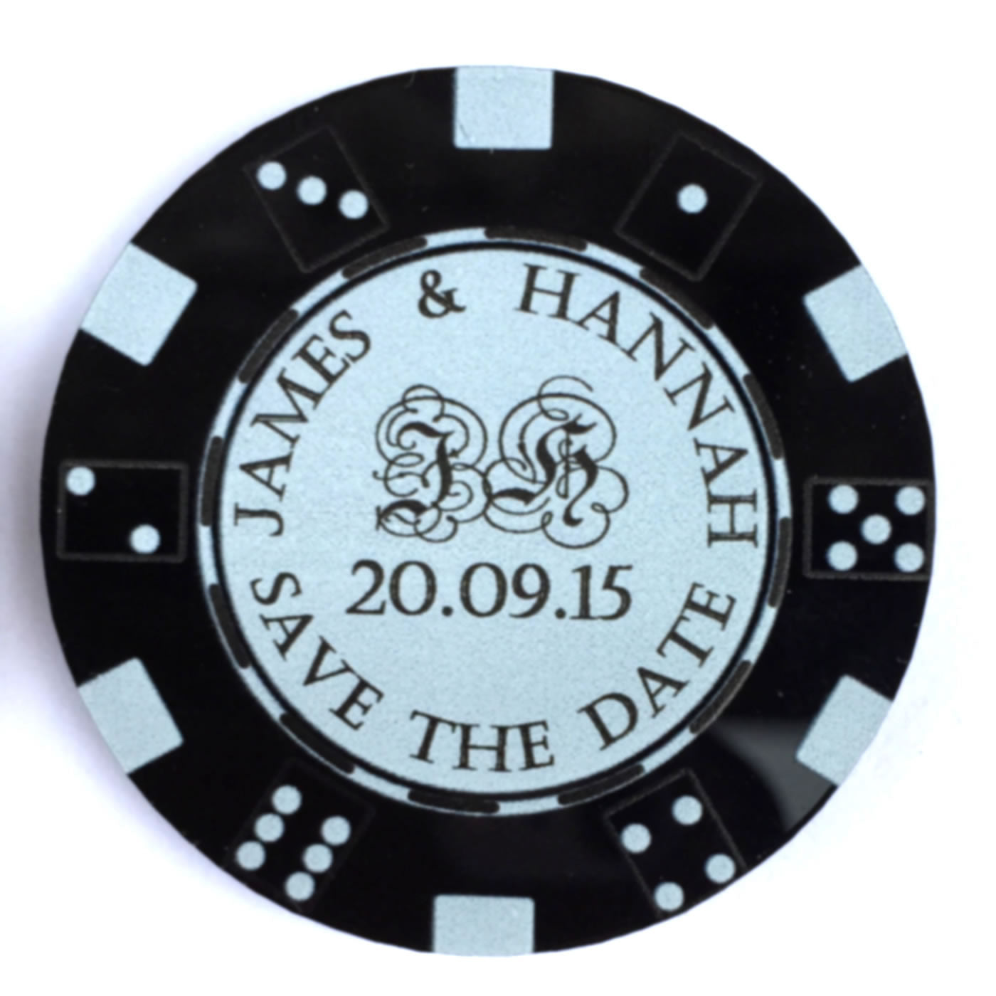 Save the Dates Wedding Poker Chips Las Vegas Casino Party Invitations - Pack of 10