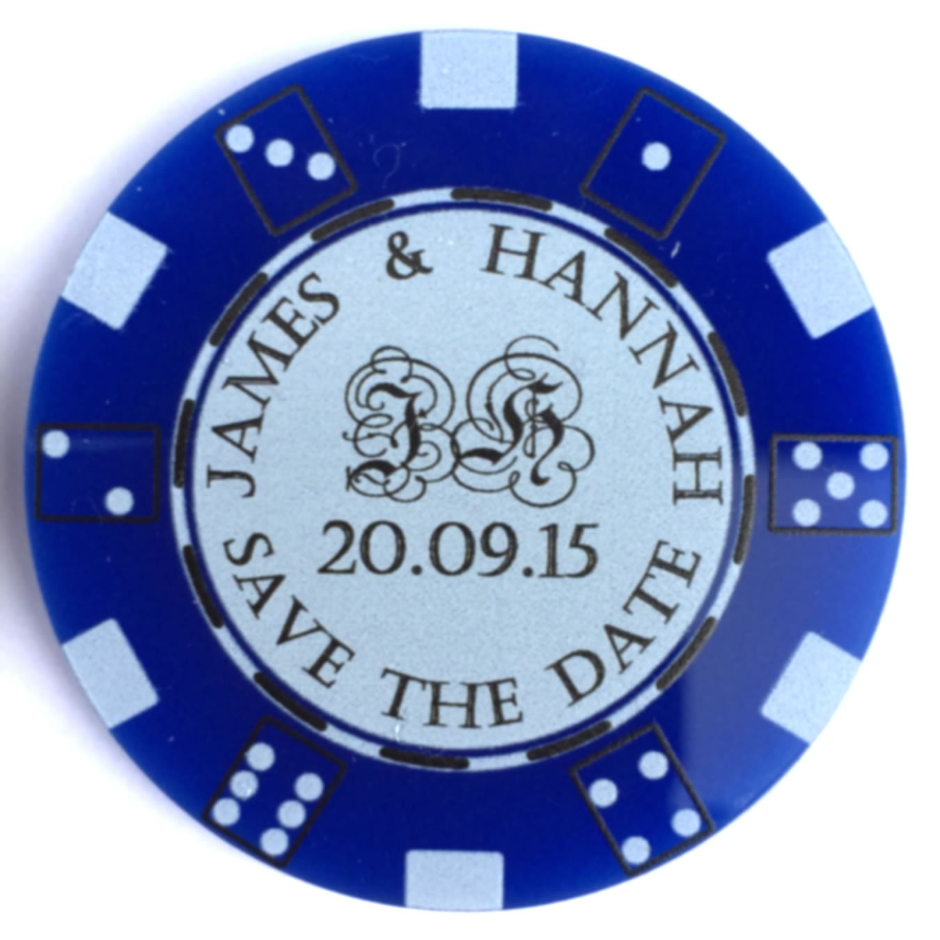 Save the Dates Wedding Poker Chips Las Vegas Casino Party Invitations - Pack of 10