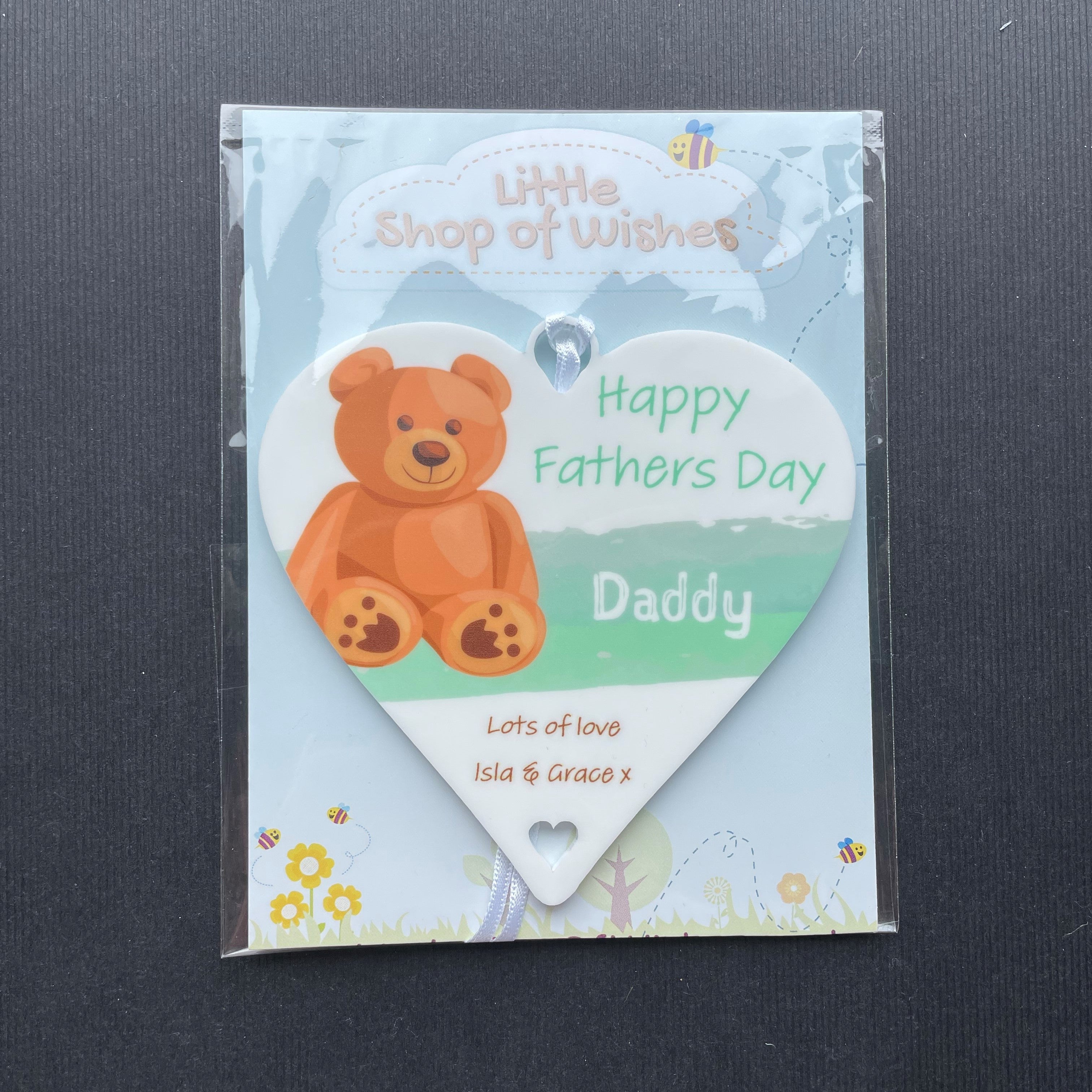 Personalised Fathers Day Gifts Teddy Bear - 10cm Heart