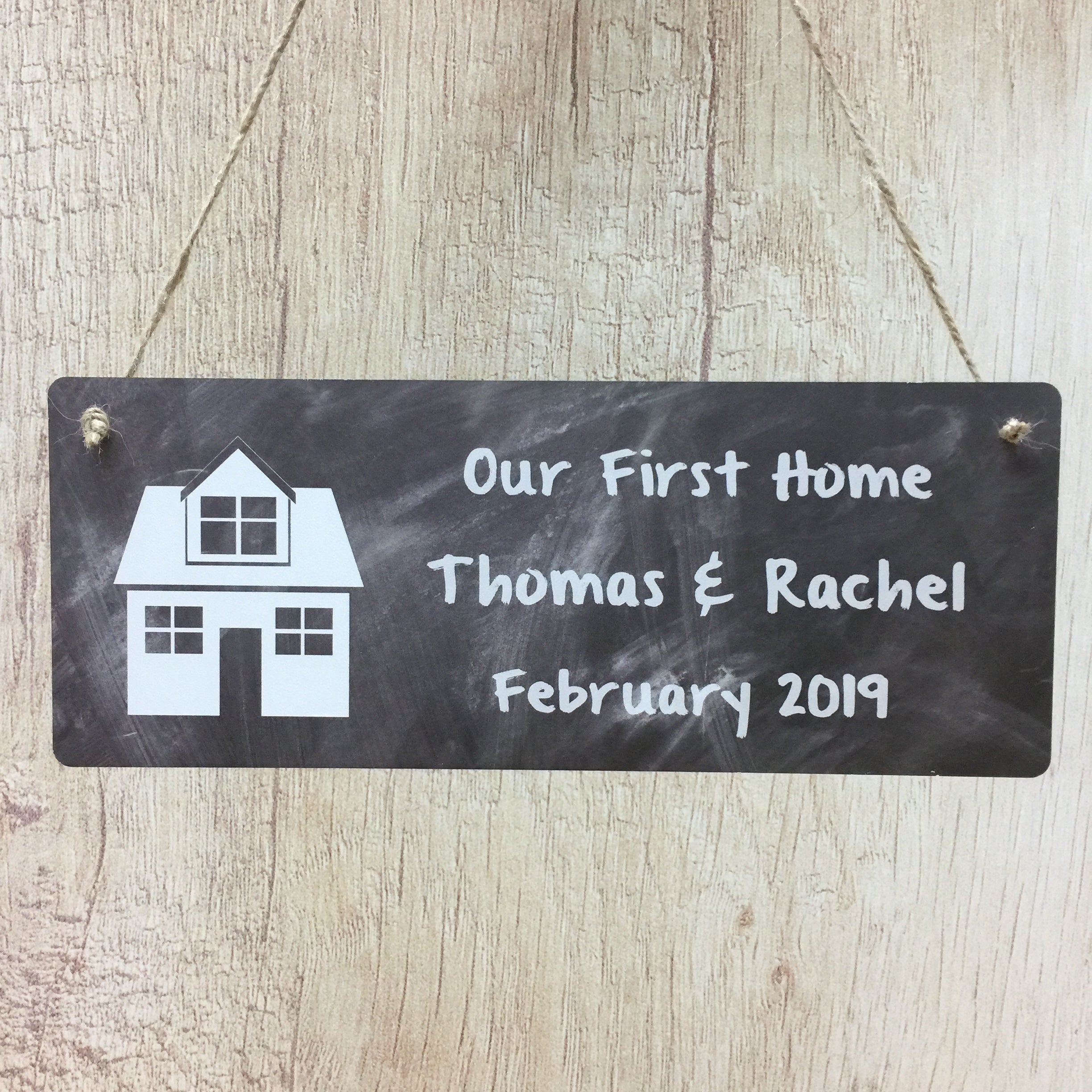 Personalised New Home Gifts Housewarming Chalkboard Style Plaque