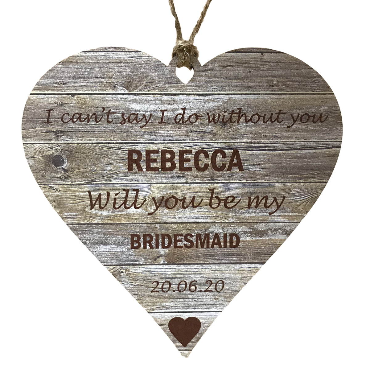 Will you be my Bridesmaid | Maid of Honour | Flower Girl - Personalised 14cm Plaque