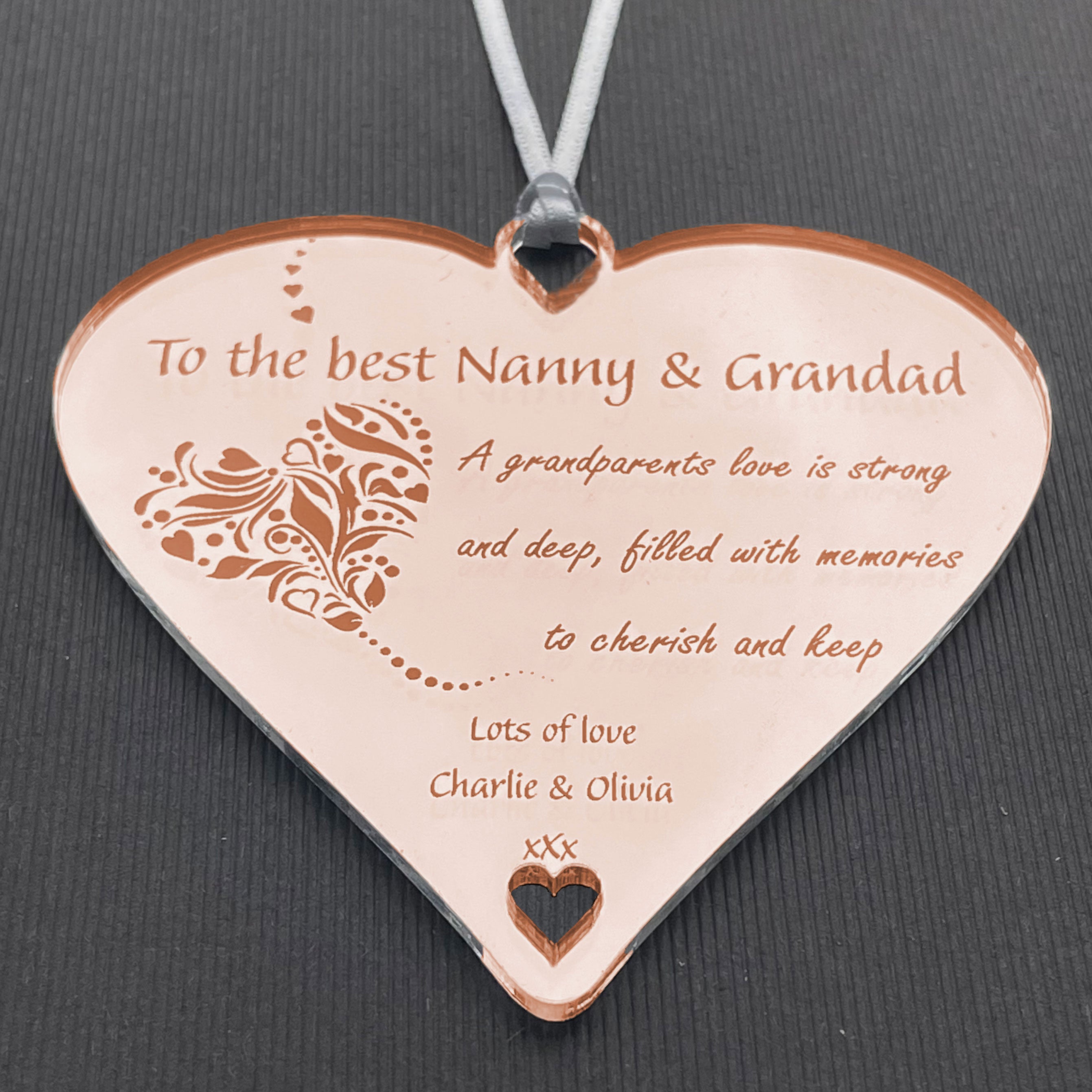 Personalised Gifts for Grandparents - 10cm Poem Heart